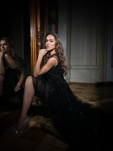 Платье средняя длина MG-SS20-BK0211