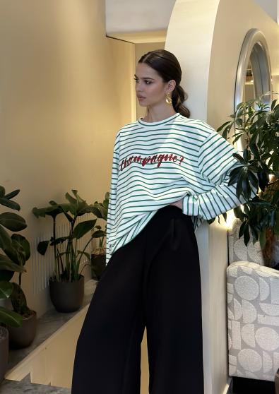 Лонгслив в полоску с принтом MG-FW24-0683