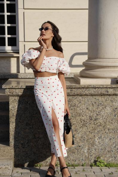 Костюм летний с юбкой MG-SS24-0729