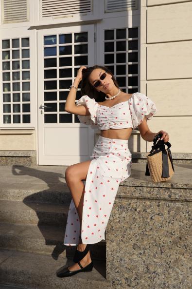 Костюм летний с юбкой MG-SS24-0729