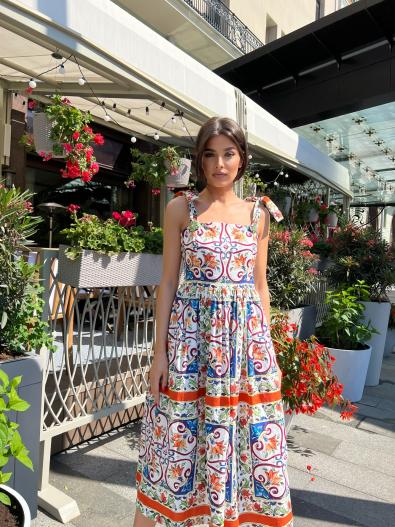 Платье средней длины Майолика MG-SS22-0429