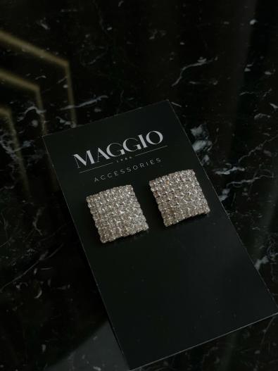 Серьги Квадратные (пусет) MG-SS22-AC0322