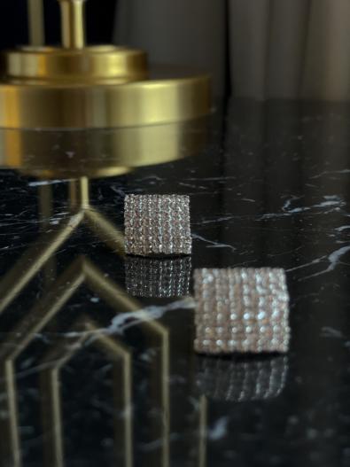 Серьги Квадратные (пусет) MG-SS22-AC0322