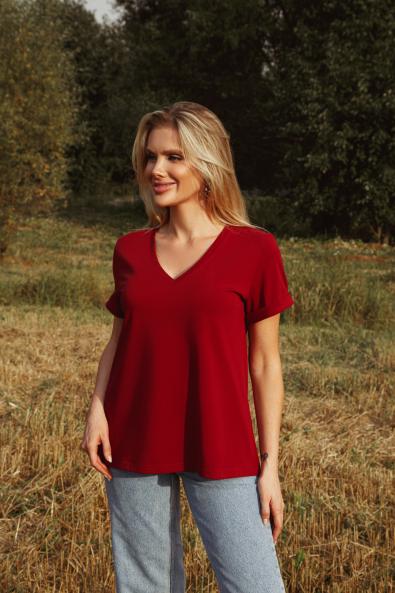 Футболка Red с V вырезом MG-FW21-0237