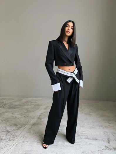 Брюки прямые с отворотом MG-SS23-0565