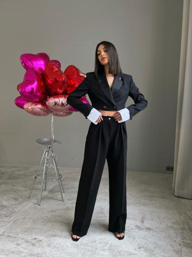 Брюки прямые с защипами MG-SS23-0546